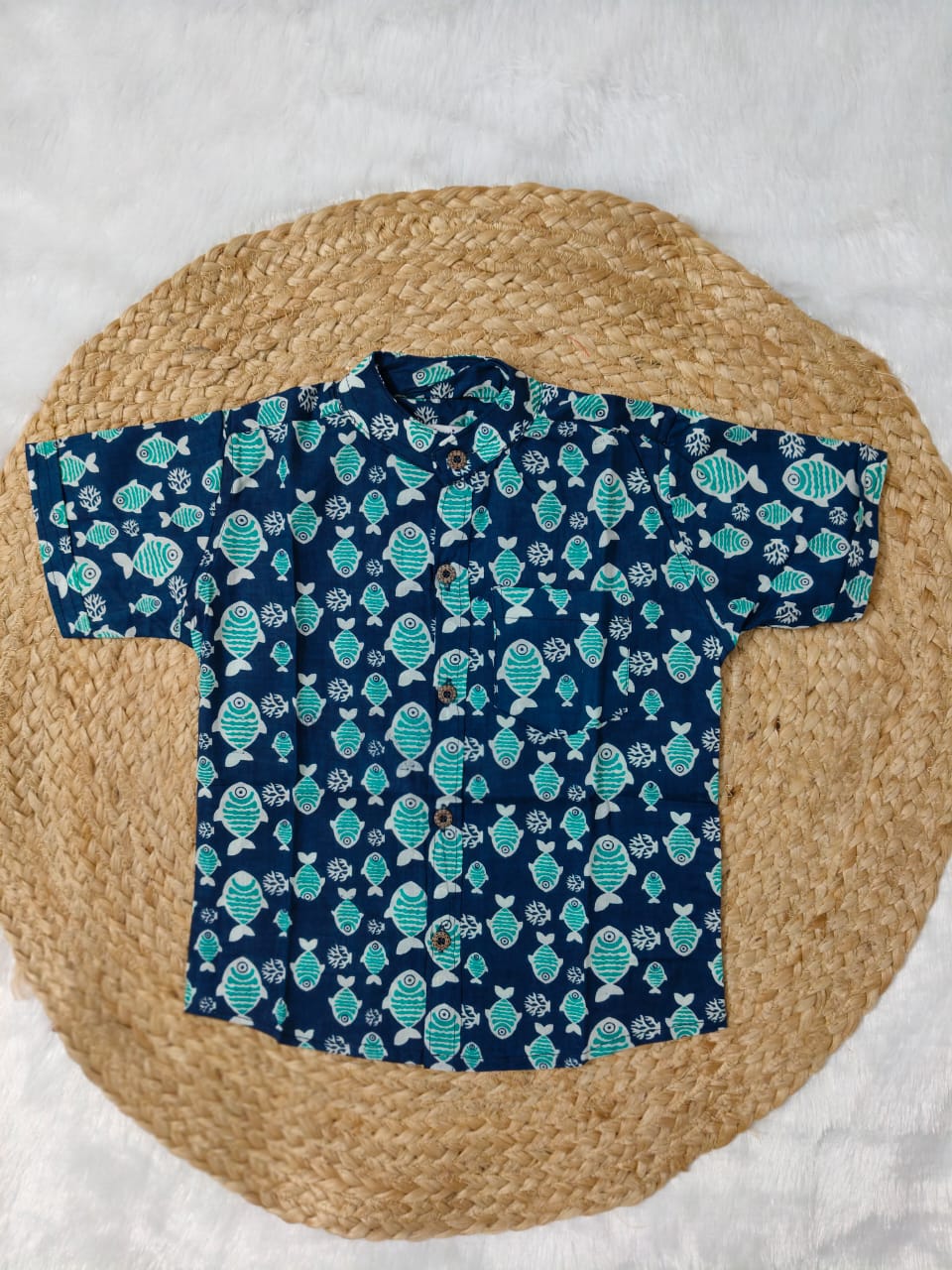 Navy Blue Nautical Fish image 1